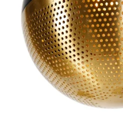 Industrielle Hängelampe schwarz mit Messing 5 Lichter - Haicha