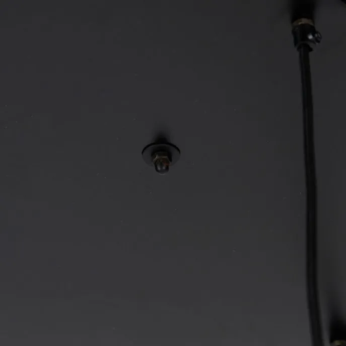 Industrielle Hängelampe schwarz mit Messing 5 Lichter - Haicha