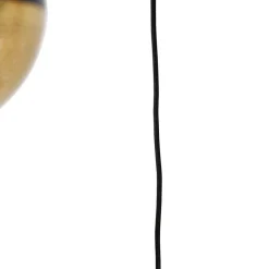 Industrielle Hängelampe schwarz mit Messing 5 Lichter - Haicha