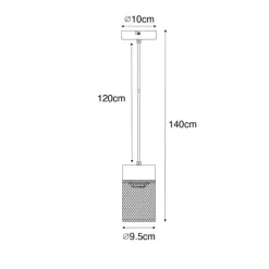 Industrielle Hängelampe schwarz - Jim
