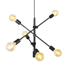 Industrielle Hängelampe schwarz 6-flammig - Sydney
