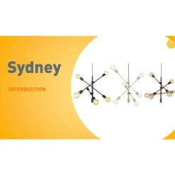 Industrielle Hängelampe schwarz 6-flammig - Sydney