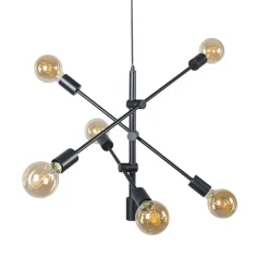 Industrielle Hängelampe schwarz 6-flammig - Sydney