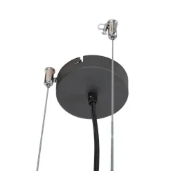 Industrielle Hängelampe schwarz mit Rack 4-Licht - Cage Rack