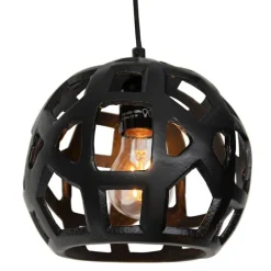 Industrielle Hängelampe schwarz rund 3-flammig - Bobby