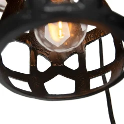 Industrielle Hängelampe schwarz rund 3-flammig - Bobby