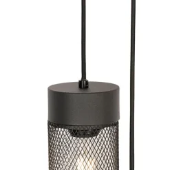 Industrielle Hängelampe schwarz 3-flammig - Jim