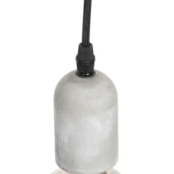 Industrielle Hängelampe schwarz mit Beton rund 5-Licht - Pedra