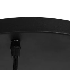 Industrielle Hängelampe schwarz mit Beton rund 5-Licht - Pedra