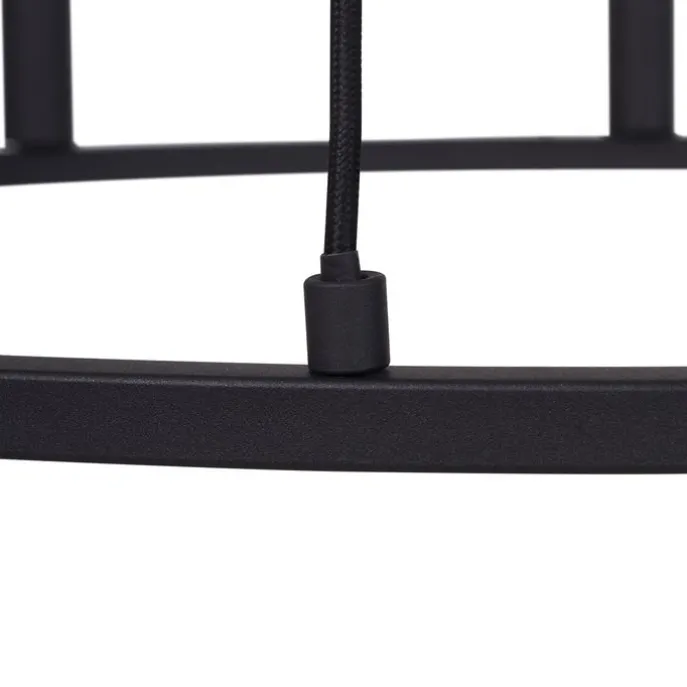 Industrielle Hängelampe schwarz 9-flammig - Knight