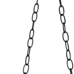 Industrielle Hängelampe schwarz mit Holz 5-Licht - Regal