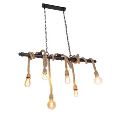 Industrielle Hängelampe schwarz 6-Licht - Plural
