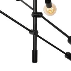 Industrielle Hängelampe schwarz 8-flammig – Sydney