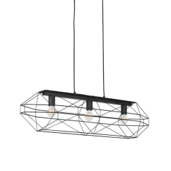 Industrielle Hängelampe schwarz 3-flammig - Karkasse