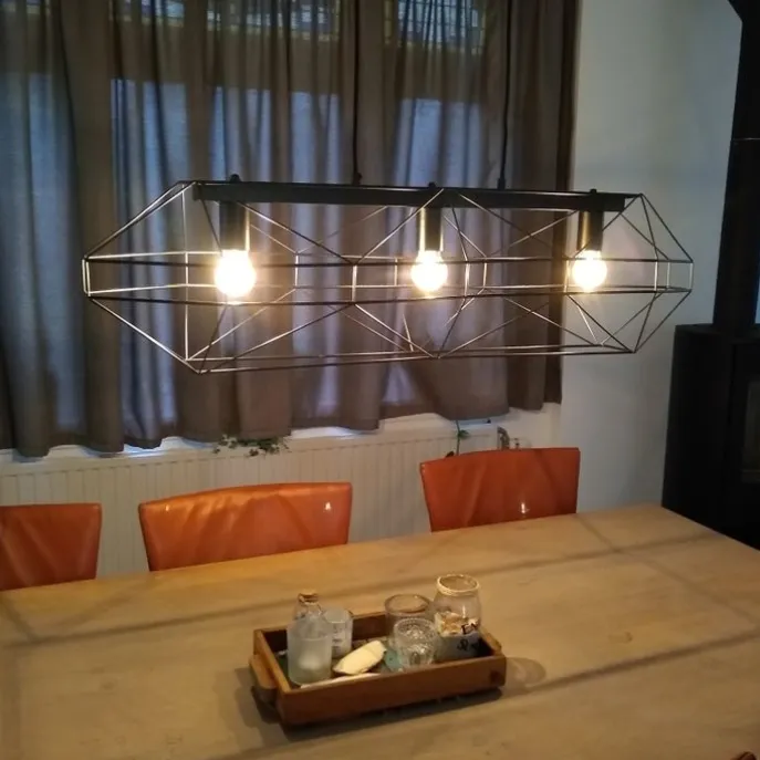 Industrielle Hängelampe schwarz 3-flammig - Karkasse