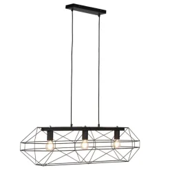 Industrielle Hängelampe schwarz 3-flammig - Karkasse