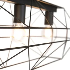 Industrielle Hängelampe schwarz 3-flammig - Karkasse