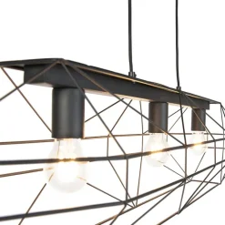 Industrielle Hängelampe schwarz 3-flammig - Karkasse