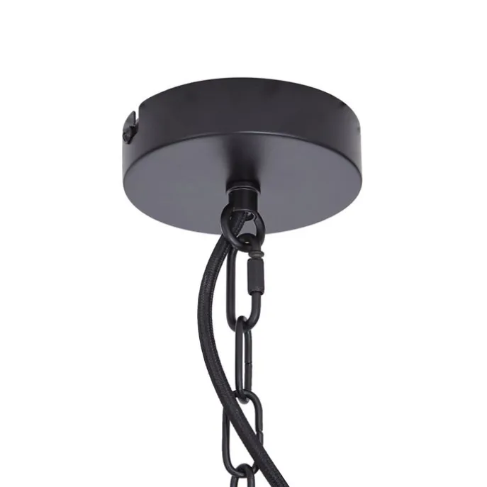 Industrielle Hängelampe schwarz mit Glas - Cabin