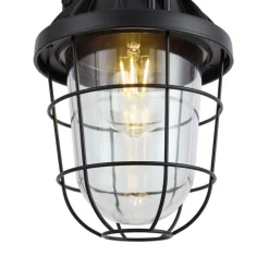 Industrielle Hängelampe schwarz mit Glas - Cabin