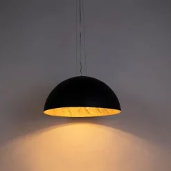 Industrielle Hängelampe schwarz mit Gold 70 cm - Magna
