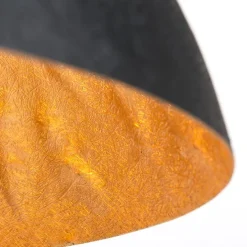 Industrielle Hängelampe schwarz mit Gold 70 cm - Magna