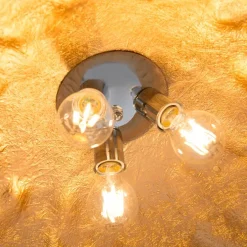 Industrielle Hängelampe schwarz mit Gold 70 cm - Magna