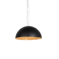 Industrielle Hängelampe schwarz mit Gold 70 cm - Magna