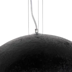 Industrielle Hängelampe schwarz mit Gold 50 cm - Magna