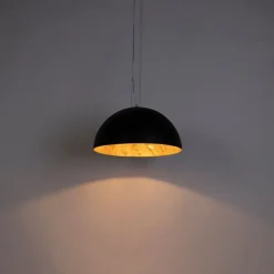 Industrielle Hängelampe schwarz mit Gold 50 cm - Magna