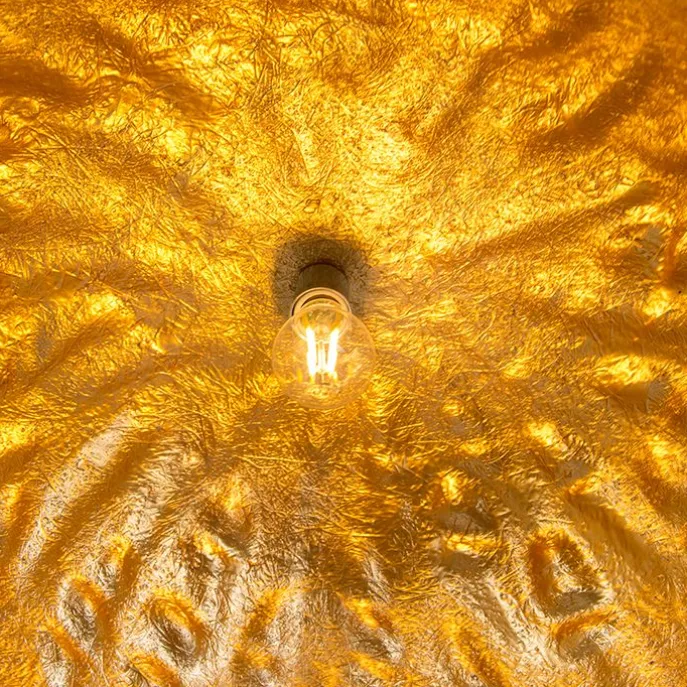 Industrielle Hängelampe schwarz mit Gold 50 cm - Magna