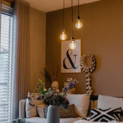 Industrielle Hängelampe schwarz 3-flammig - Cava