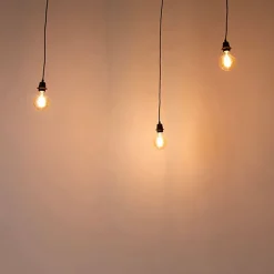 Industrielle Hängelampe schwarz 3-flammig - Cava