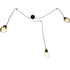 Industrielle Hängelampe schwarz 3-flammig - Cava