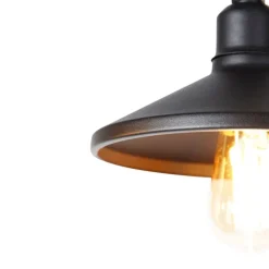 Industrielle Hängeleuchte Schwarz 4-flammig - Laser