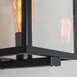 Industrielle quadratische Außenwandleuchte schwarz IP23 - Rotterdam