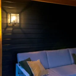 Industrielle quadratische Außenwandleuchte schwarz IP23 - Rotterdam