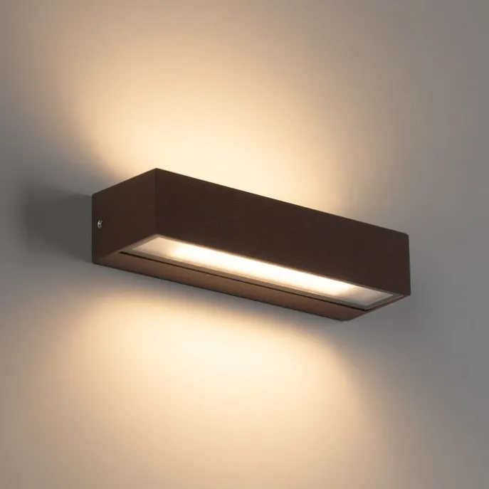 Industrielle Wandleuchte rostbraun inkl. LED IP65 - Steph