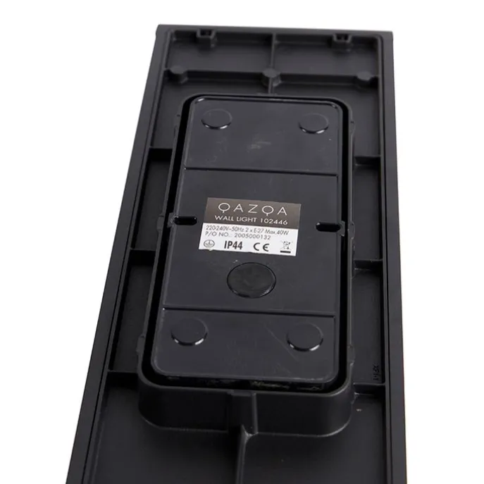 Industrielle Wandleuchte schwarz 38 cm 2-Licht IP44 - Charlois