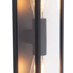 Industrielle Wandleuchte schwarz 38 cm 2-Licht IP44 - Charlois