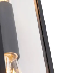 Industrielle Wandleuchte schwarz 38 cm 2-Licht IP44 - Charlois