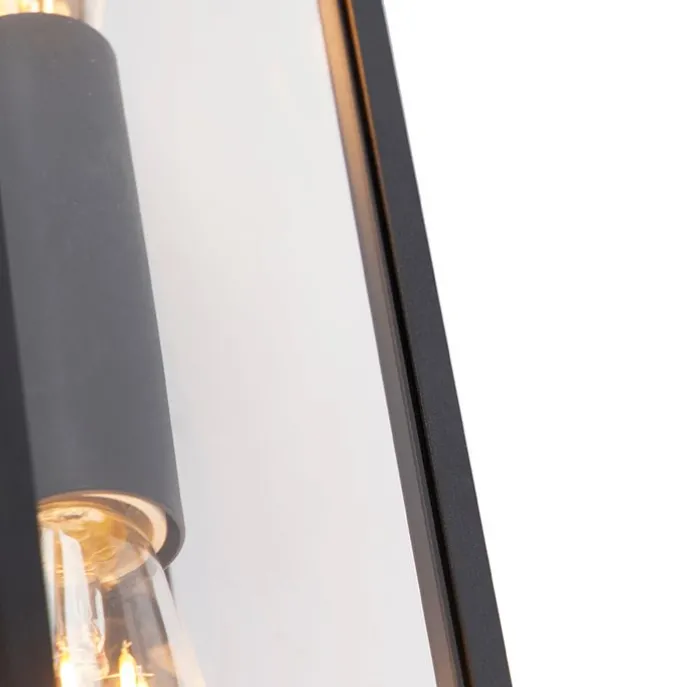 Industrielle Wandleuchte schwarz 38 cm 2-Licht IP44 - Charlois