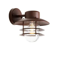 Industrielle Wandleuchte Rostbraun IP44 - Shell