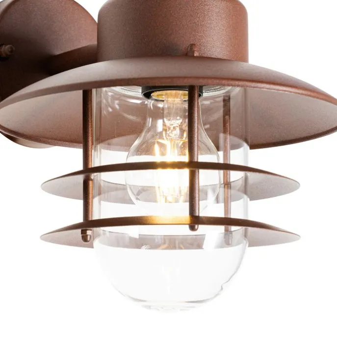 Industrielle Wandleuchte Rostbraun IP44 - Shell