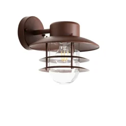 Industrielle Wandleuchte Rostbraun IP44 - Shell