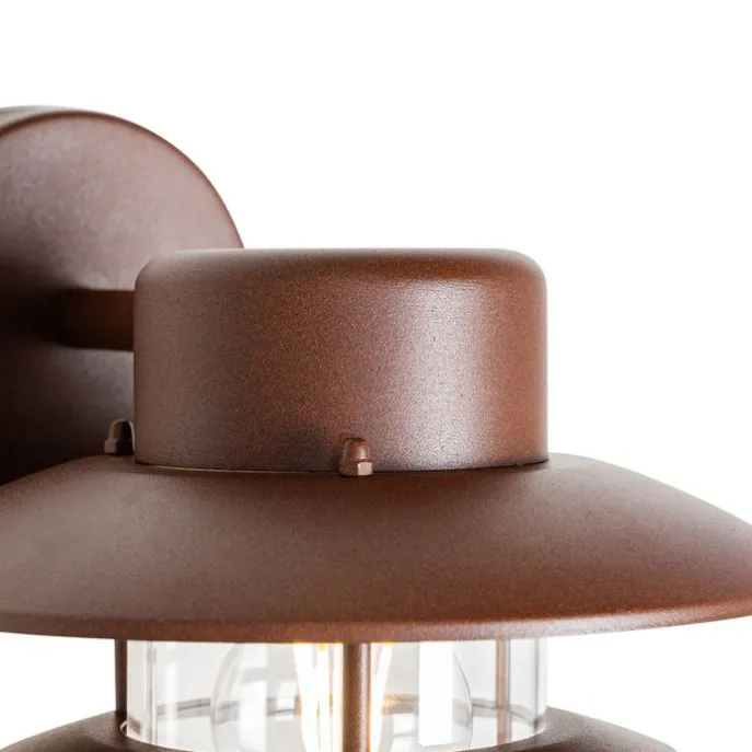 Industrielle Wandleuchte Rostbraun IP44 - Shell