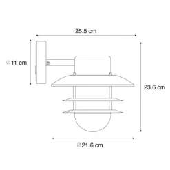 Industrielle Wandleuchte Rostbraun IP44 - Shell