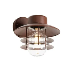 Industrielle Wandleuchte Rostbraun IP44 - Shell