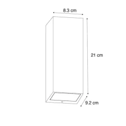 Industrielle Wandleuchte rostbraun 2-flammig AR70 IP54 - Baleno