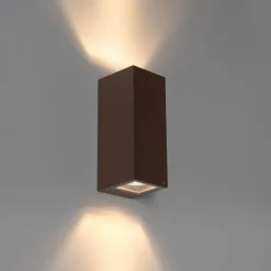 Industrielle Wandleuchte rostbraun 2-flammig AR70 IP54 - Baleno